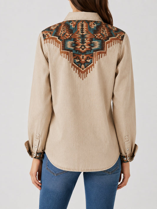 Desert Mirage RB-TOP16 – Back View – Riley – beige, brown, teal