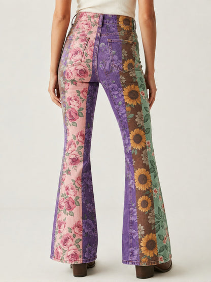 Prairie Bloom RB-BOT04 – Back View – Riley – Pink, Purple, Brown, Green