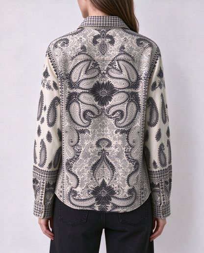 Frontier Paisley Trail Long Sleeve Denim Shirt