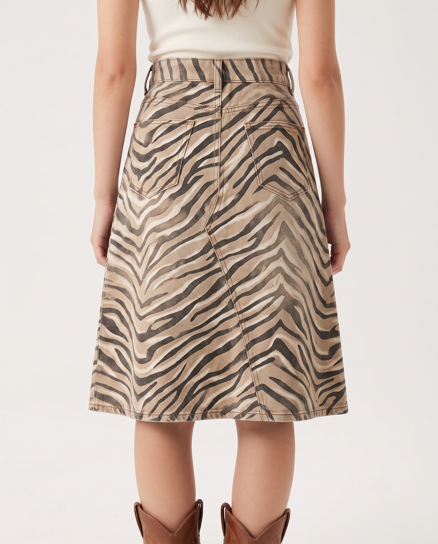 Beige Animal RB-SKT03 – Back View – Jessie – Beige