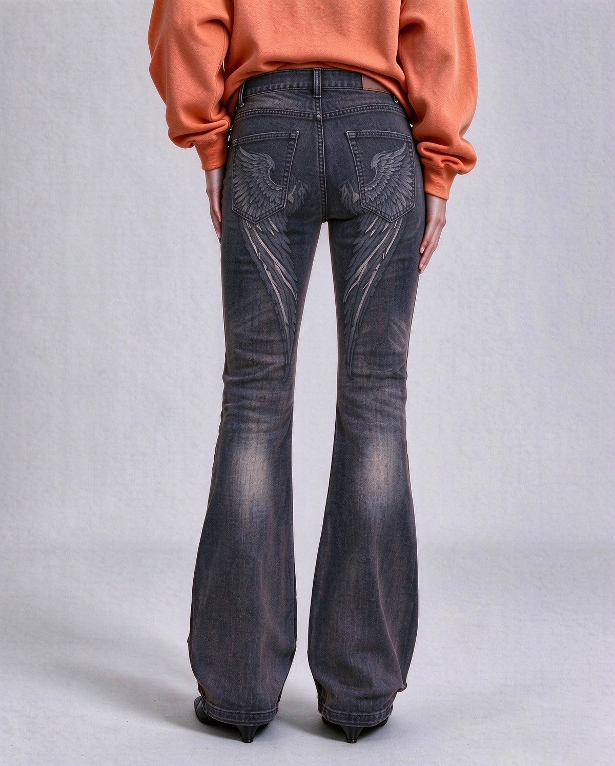 Dusty Trail Fade Low-Rise Bootcut Jeans