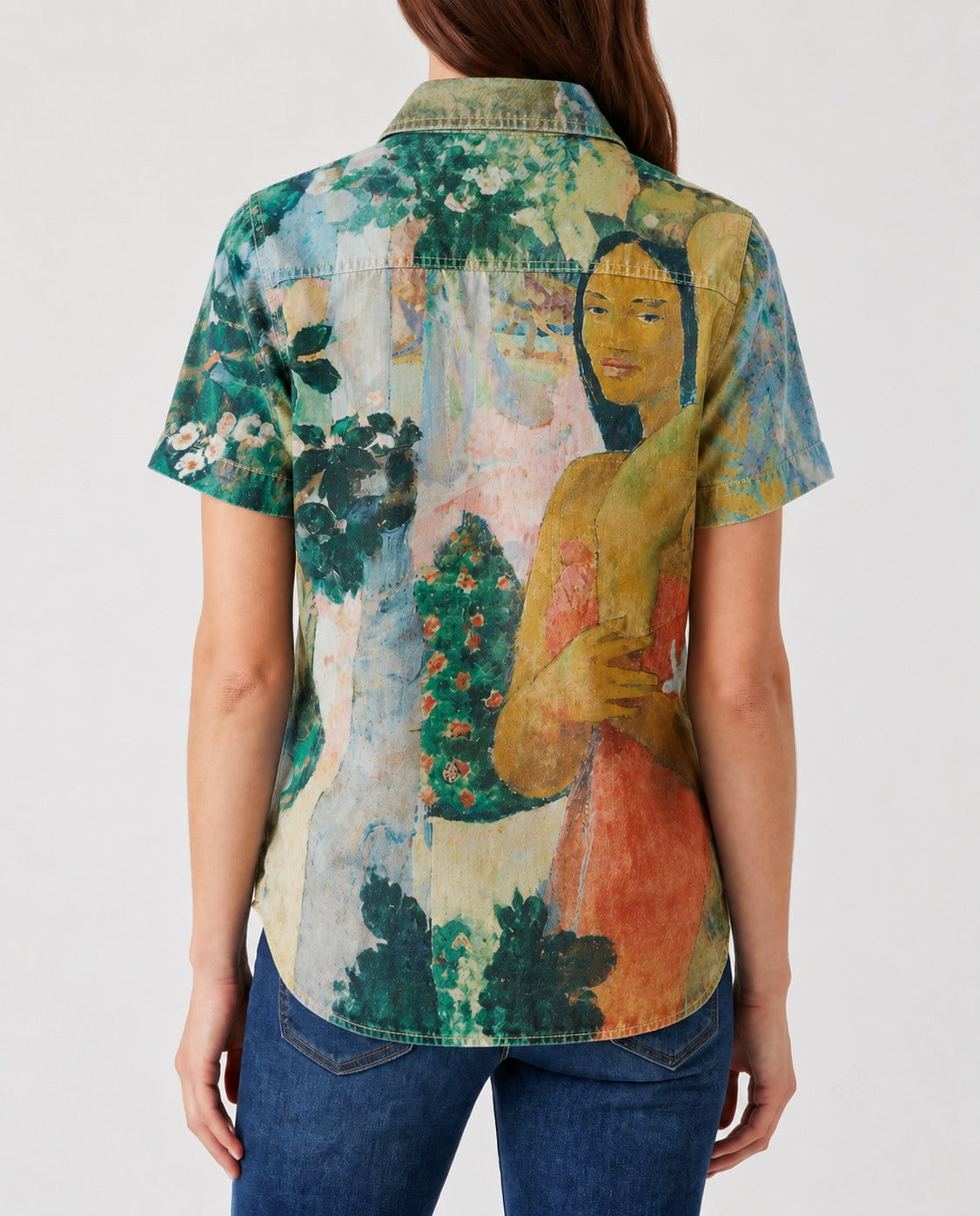 Cactus Mirage Teal Artistic RB-TOP15 – Back View – Riley – teal, mustard