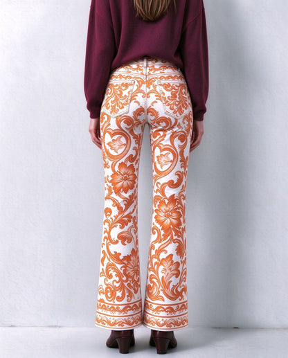 Desert Flame Scroll Bootcut Jeans
