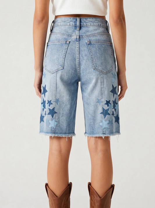 Heritage Floral RB-BOT23 – Back View – Riley – Medium Blue