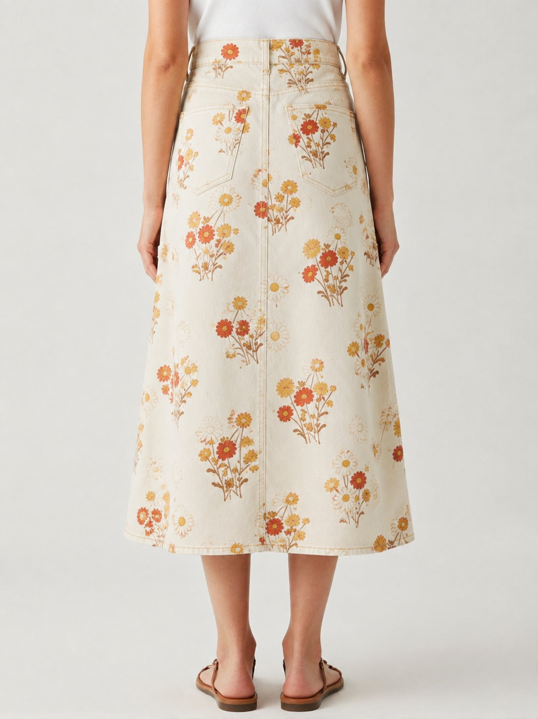 Prairie Bloom RB-SKT10 – Back View – Riley – Denim