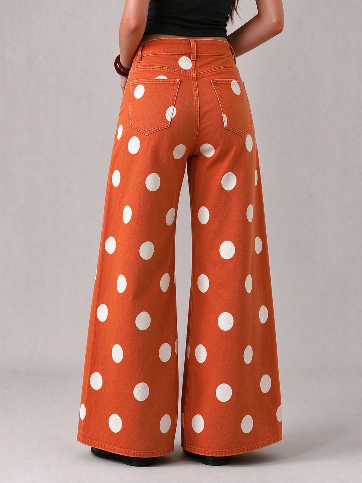 Desert Sunset Spots Wide-Leg Jeans