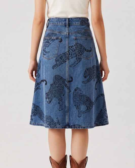 Wildcat Denim RB-SKT03 – Back View – Riley – Medium Blue