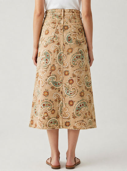 Prairie Paisley RB-SKT10 – Back View – Riley – Denim
