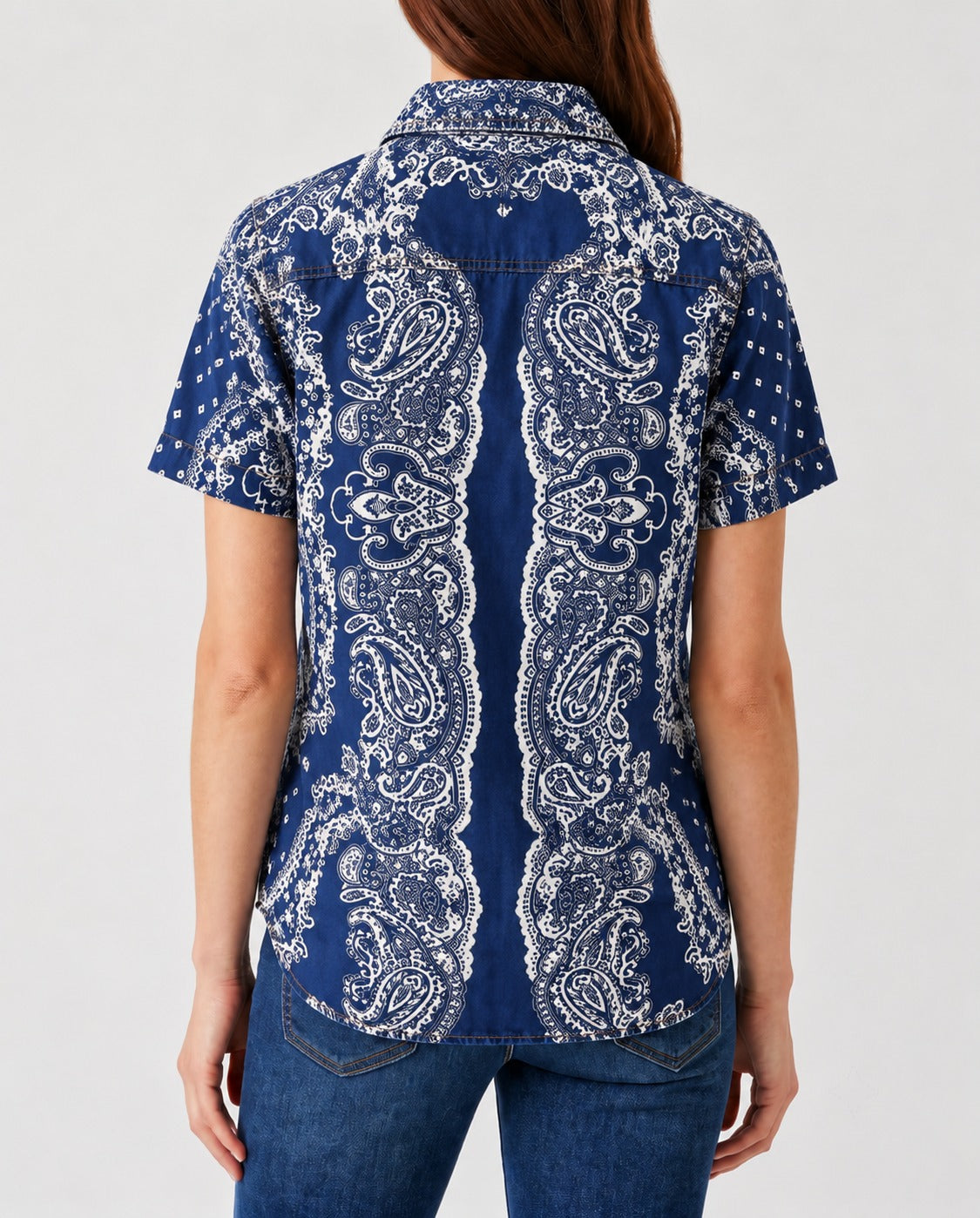 Cactus Lace RB-TOP15 – Back View – Riley – Navy Blue