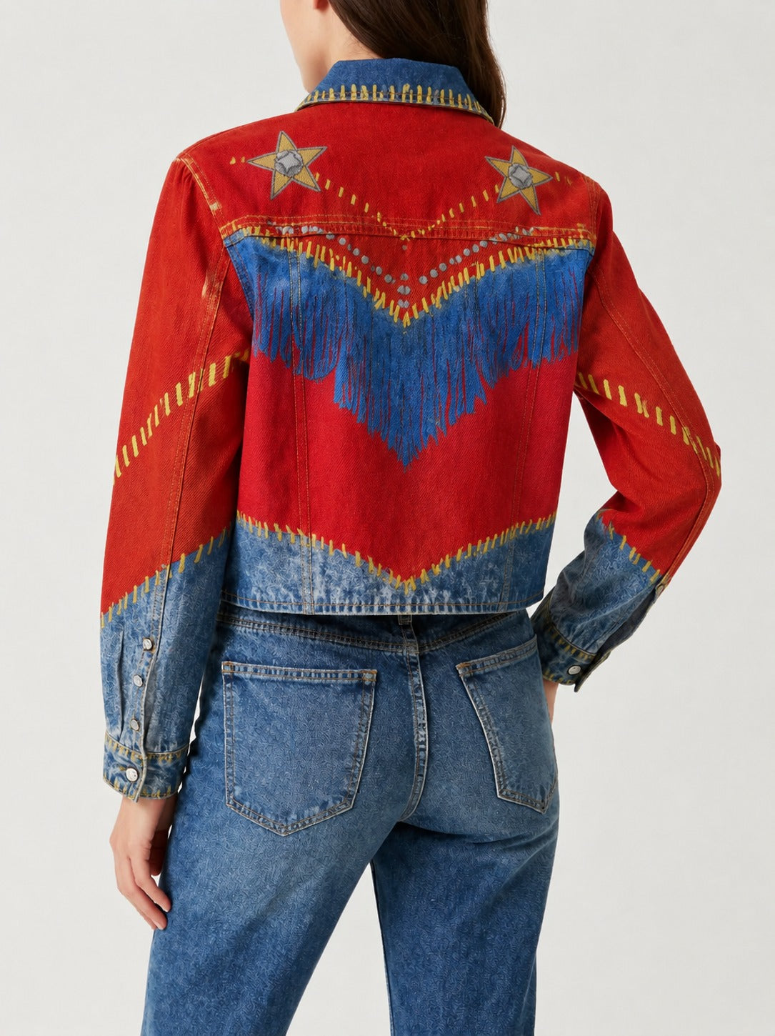 Starlight Ranger RB-JKT01 – Back View – Riley – Red, Blue