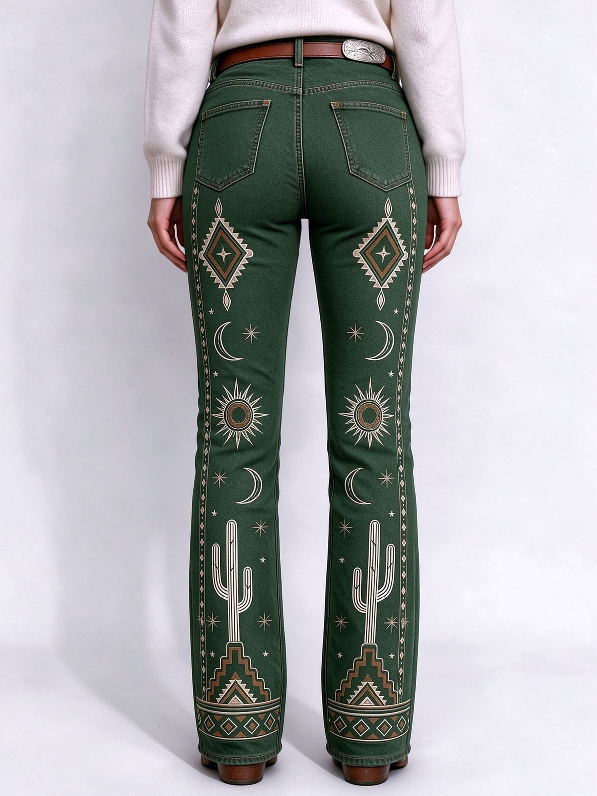 Sagebrush Moon Dance Low-Rise Bootcut Jeans