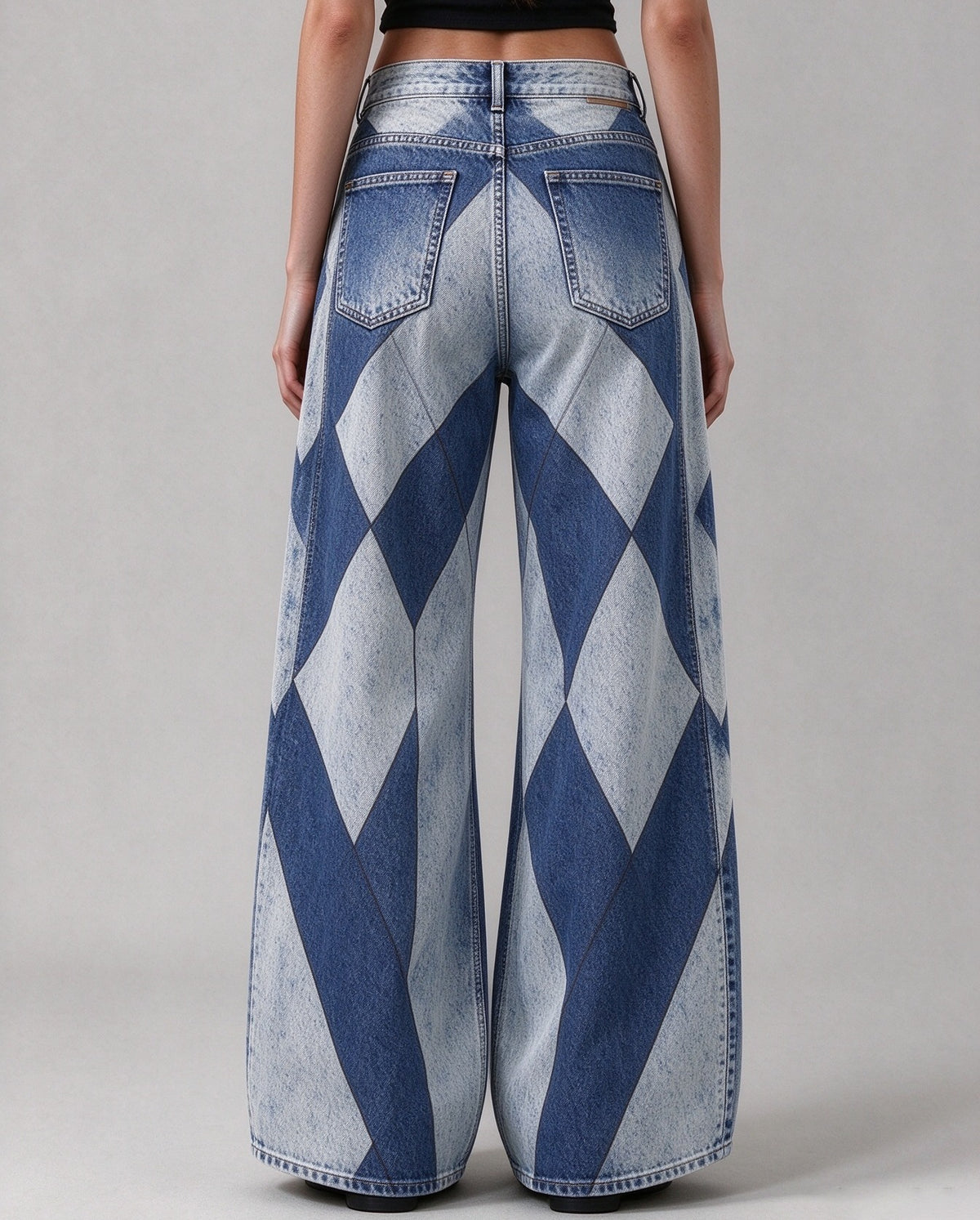 Rodeo Harlequin Wide-Leg Jeans