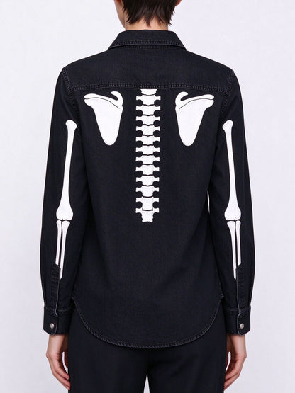 Bone Rider Long Sleeve Denim Shirt