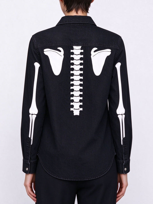 Bone Rider Long Sleeve Denim Shirt