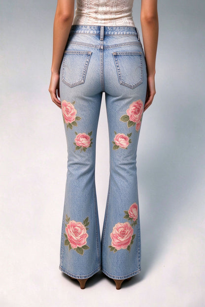 Prairie Rose Bloom Bootcut Jeans