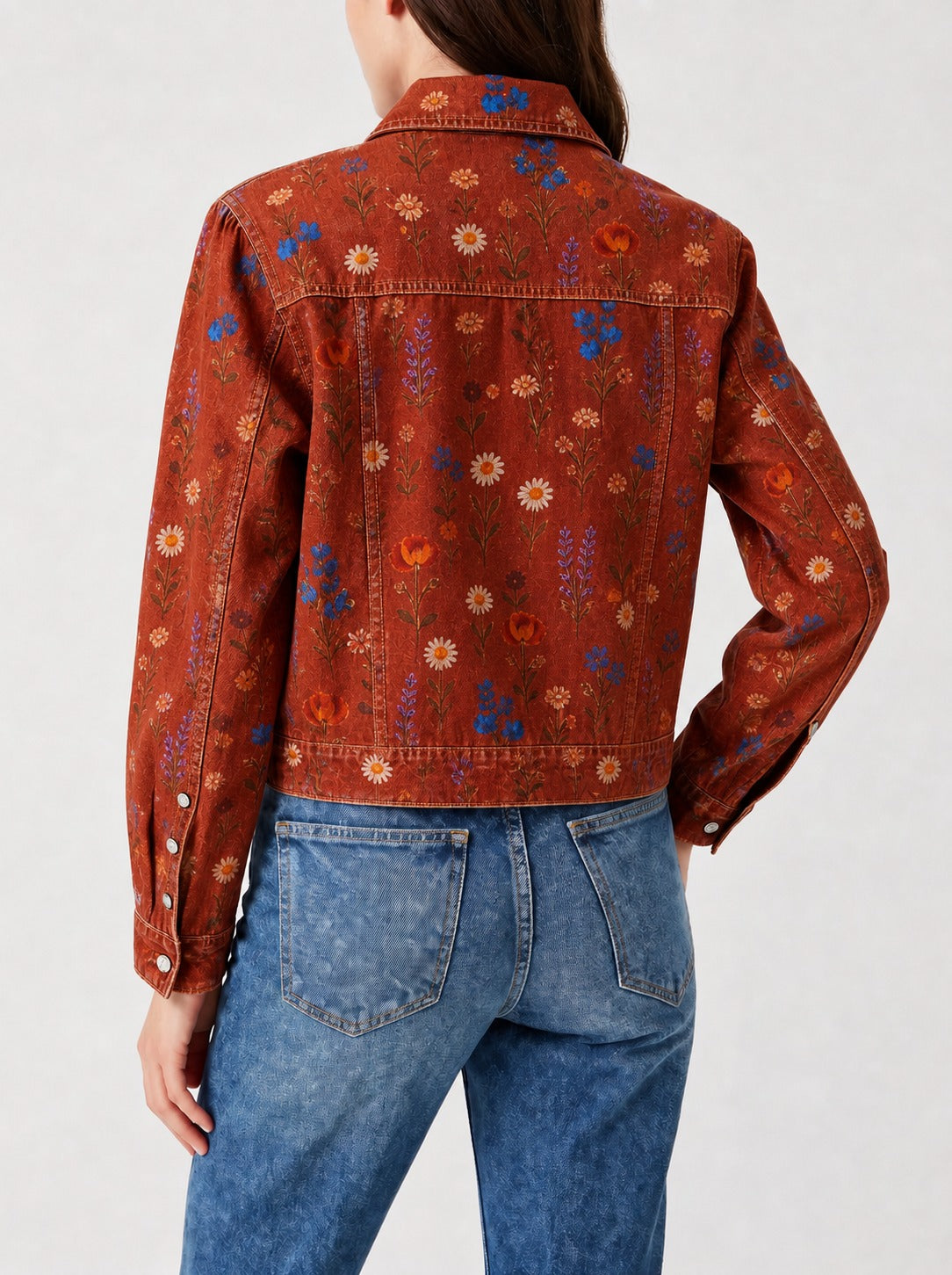 Prairie Bloom RB-JKT01 – Back View – Riley – rust