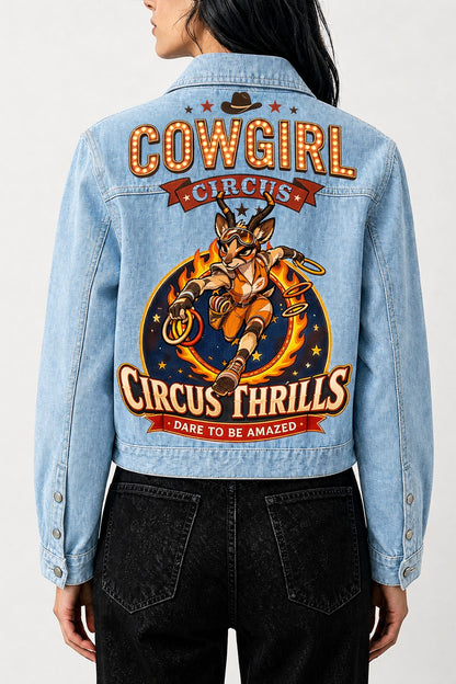 Rodeo Poppy Trail Cropped Denim Jacket