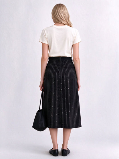 Outlaw Trail Ankle-Length Denim Skirt