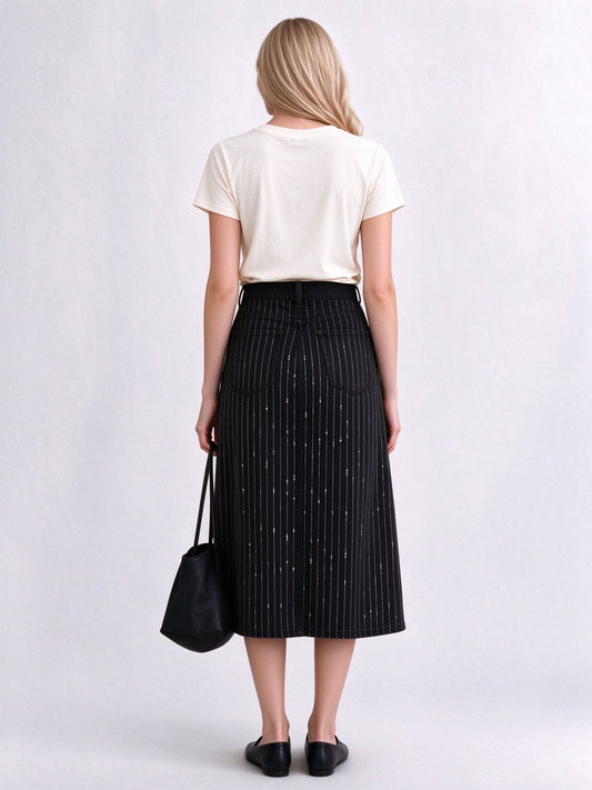 Outlaw Trail Ankle-Length Denim Skirt