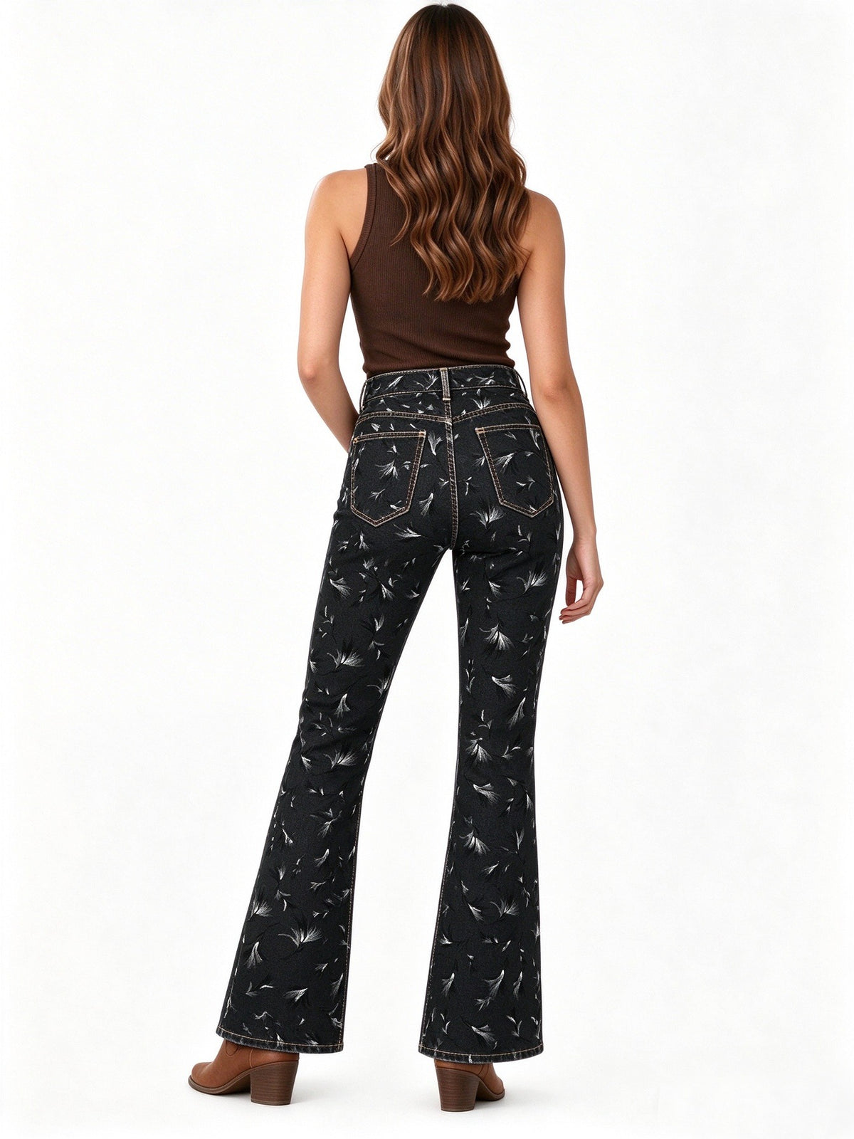 Midnight Feather Trail Bootcut Jeans