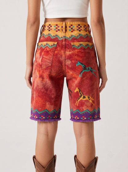 Sagebrush Silhouette RB-BOT08 – Back View – Riley – Red, Orange