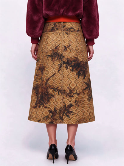 Canyon Tapestry Trail Ankle-Length Denim Skirt