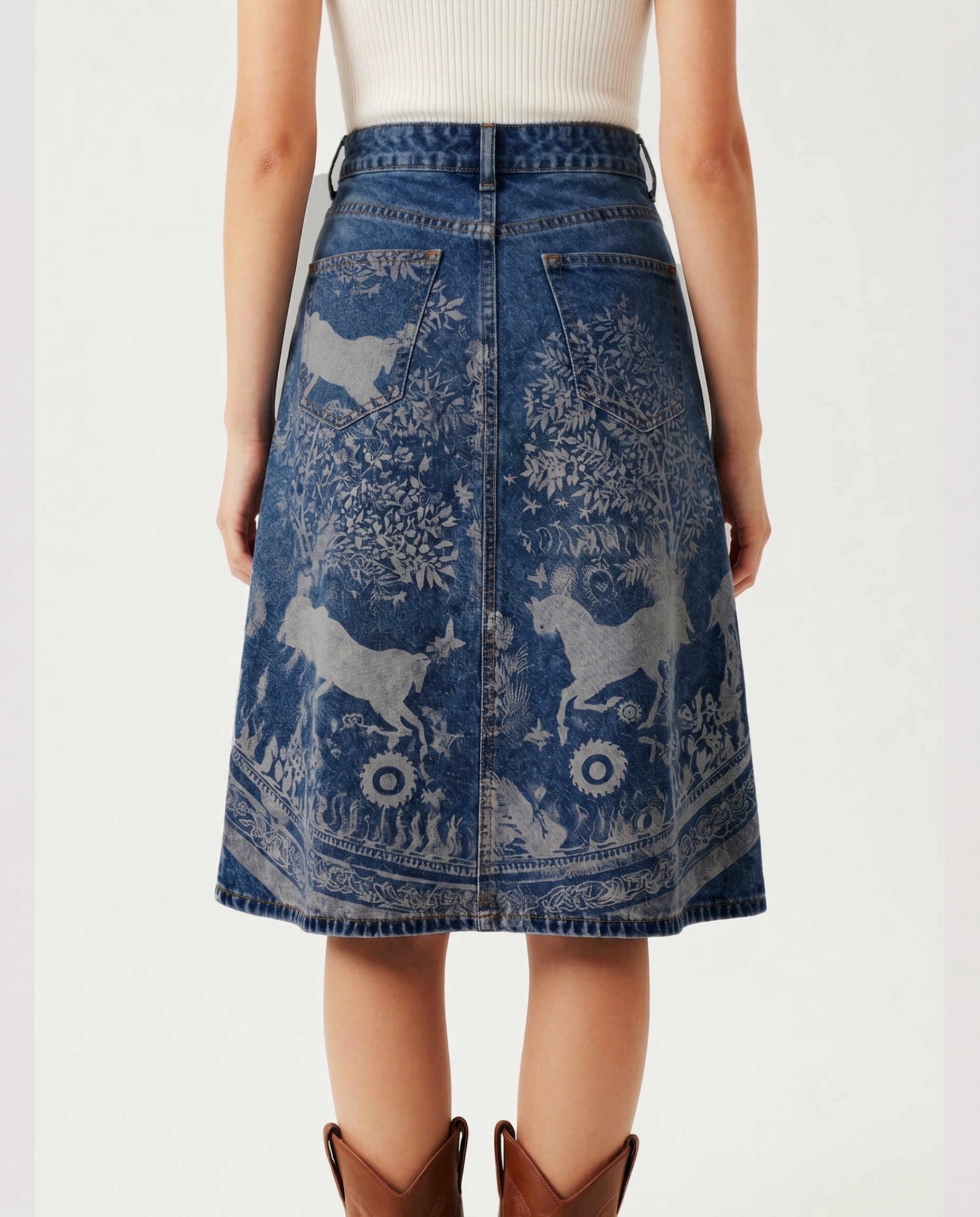 Canyon Toile RB-SKT03 – Back View – Riley – Dark Indigo
