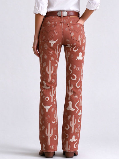 Sonoran Skull Ridge Low-Rise Bootcut Jeans