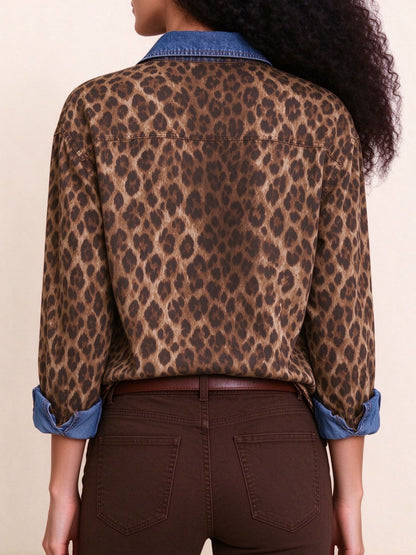 Frontier Cheetah Hide Long Sleeve Denim Shirt
