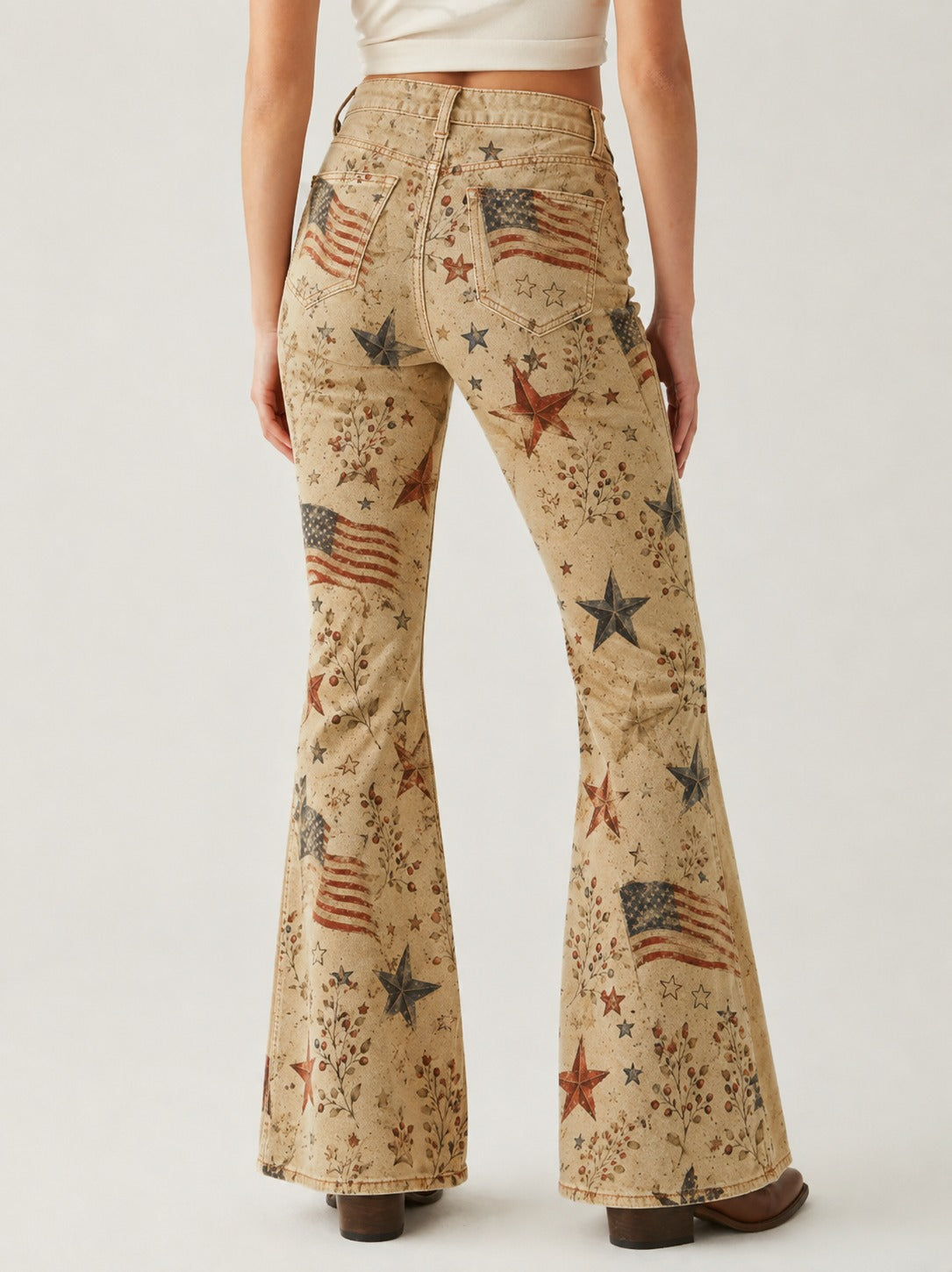 Starlight Prairie Beige Patriotic RB-BOT04 – Back View – Riley – beige