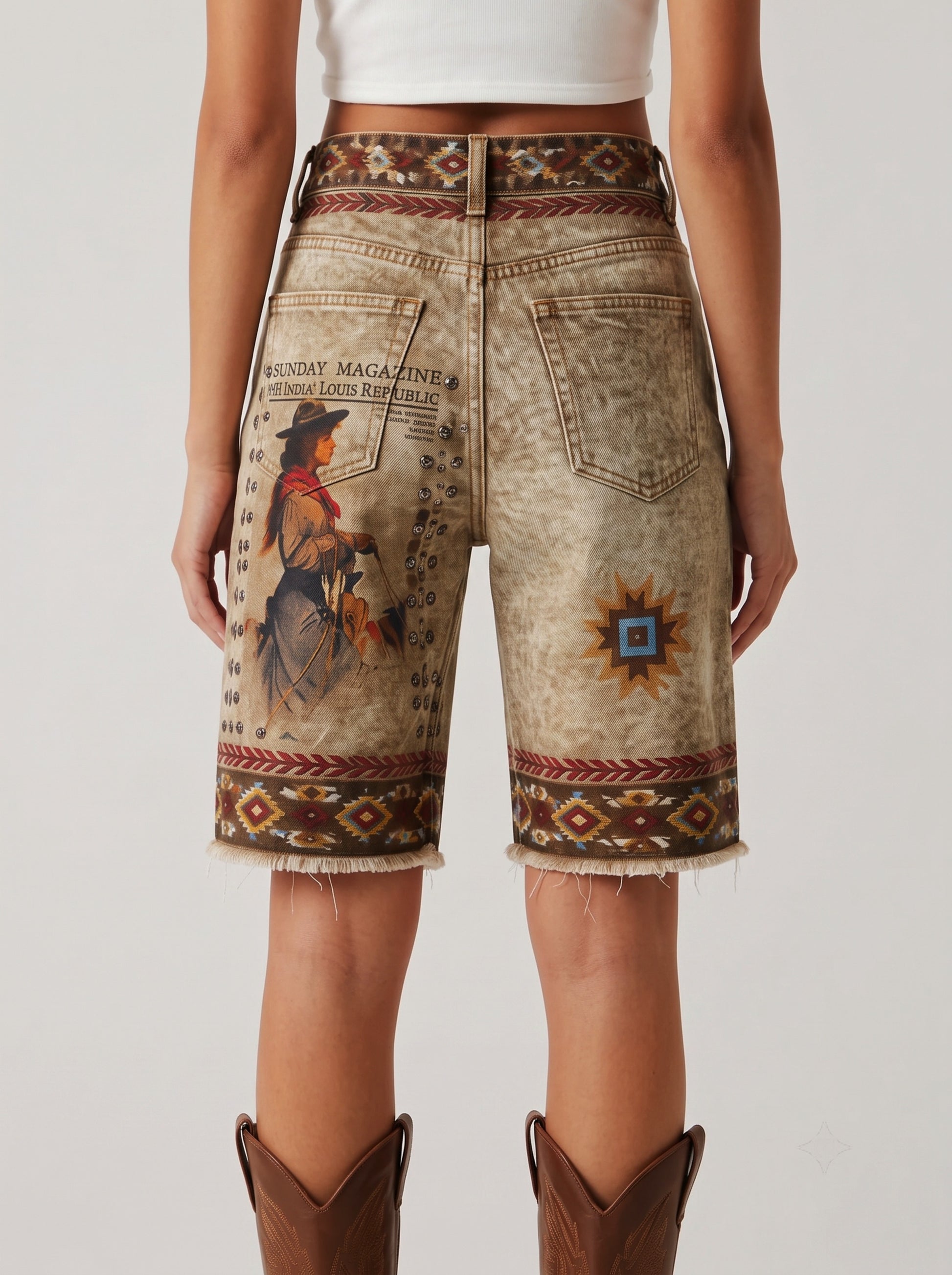 Desert Rider Beige RB-BOT08 – Back View – Riley – beige, brown