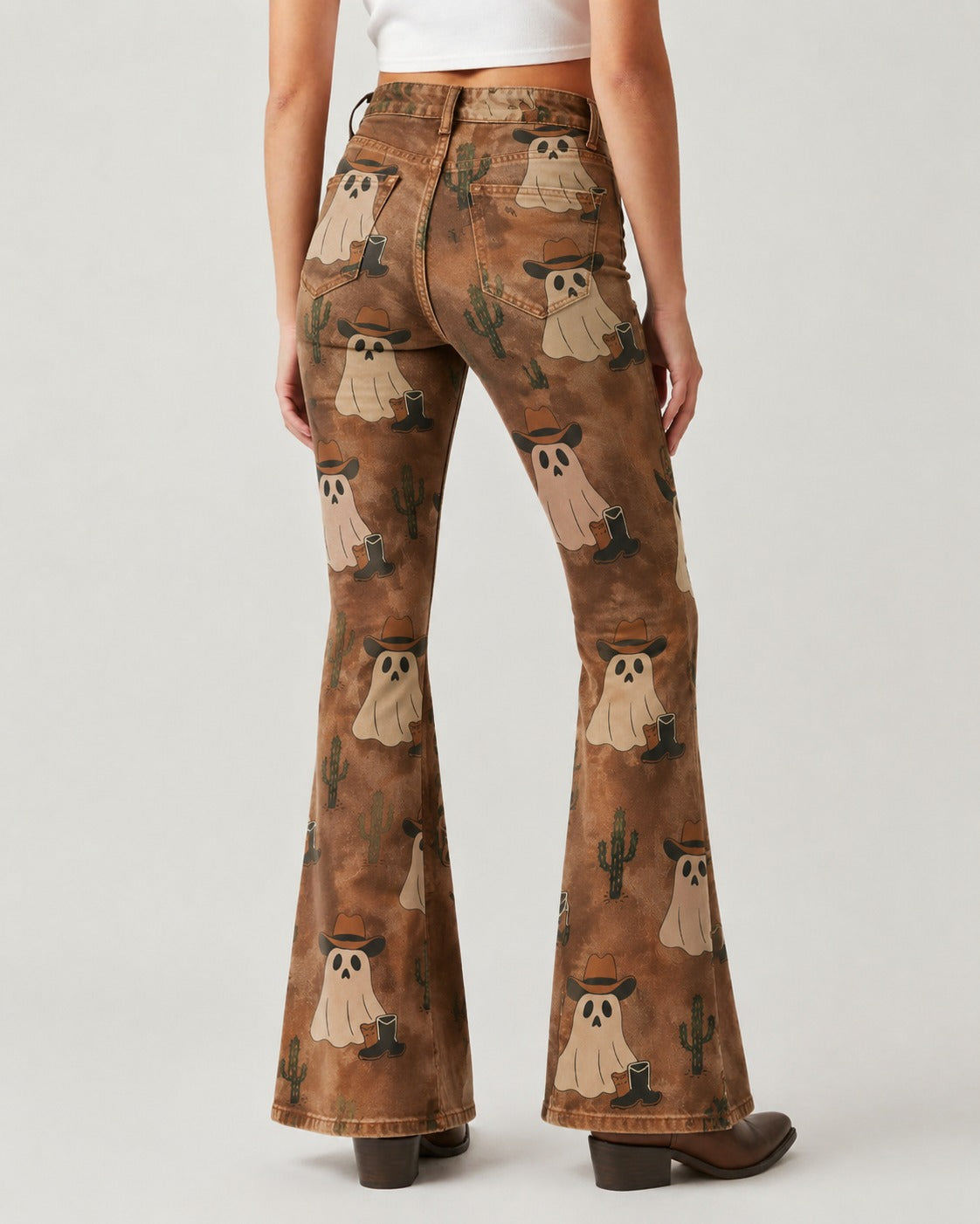 GhostRider Bootcut Jeans – Back View – Riley – brown