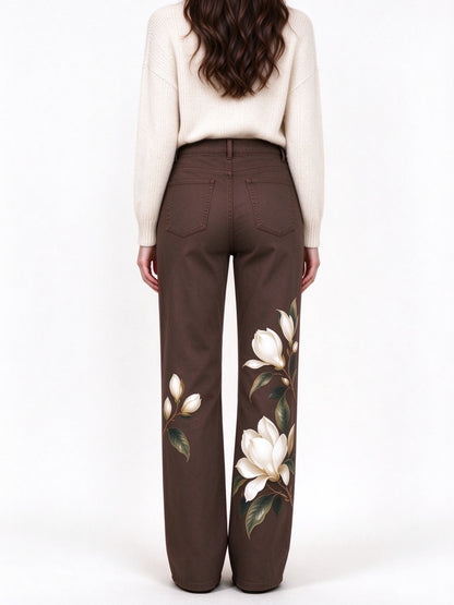 Desert Magnolia Trail Mid-Rise Straight-Leg Jeans