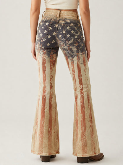 Starlight Prairie Beige Flag RB-BOT04 – Back View – Riley – beige, navy, rust