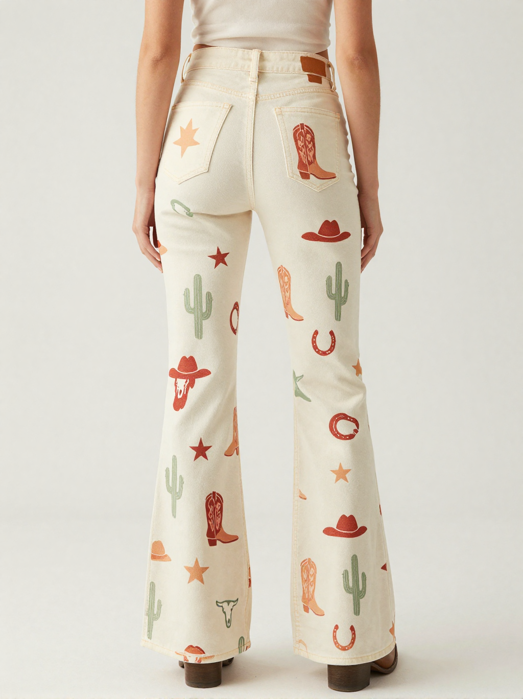 Cowgirl Toss Warm RB-BOT04 – Back View – Jessie – Terracotta / Sage / Cream