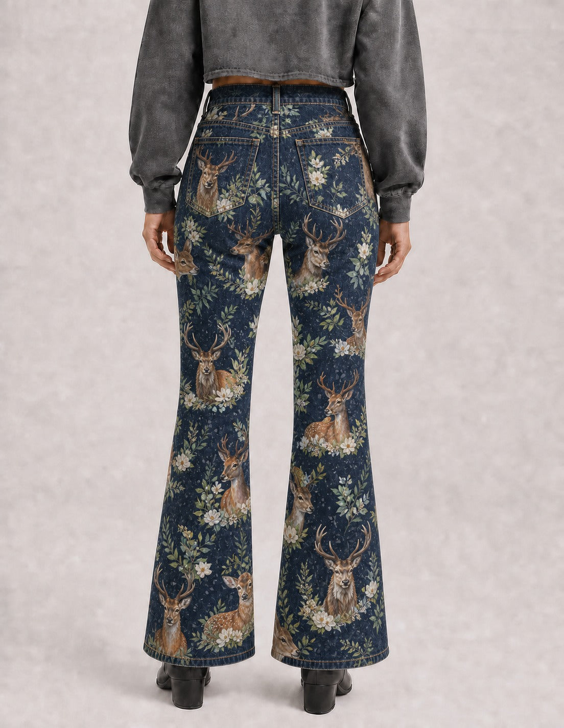 Whispering Pines Bootcut Jeans – Back View – Riley – navy