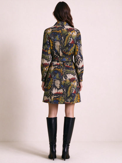 Butterfly Canyon Belted Shirt Dress