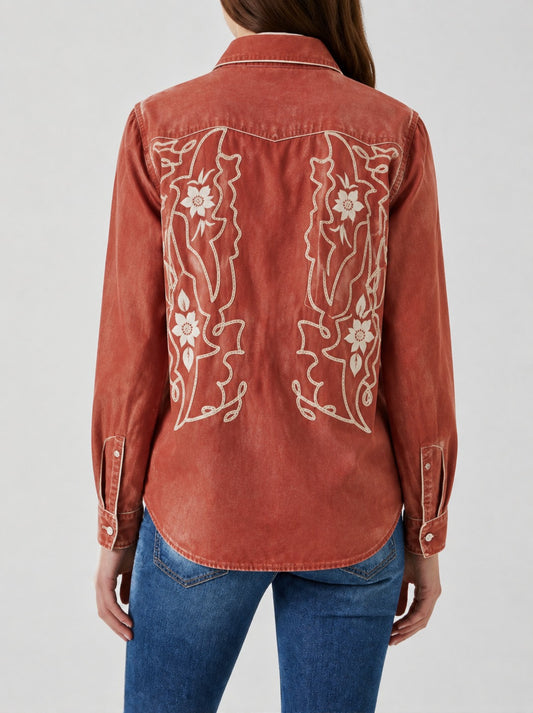 Desert Bloom Rust RB-TOP16 – Back View – Riley – rust