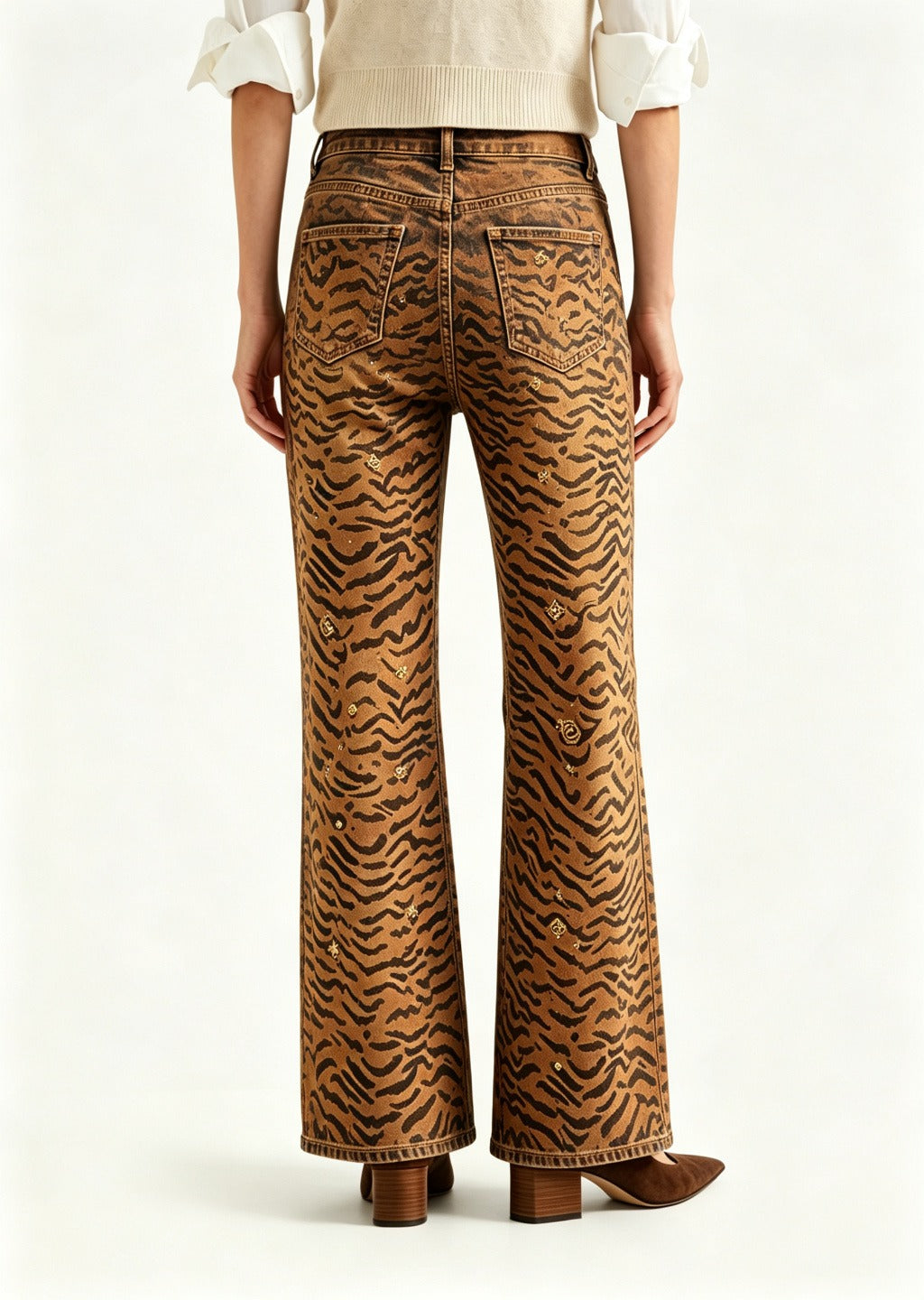 Tiger Ridge Bootcut Jeans – Back View – Riley – brown