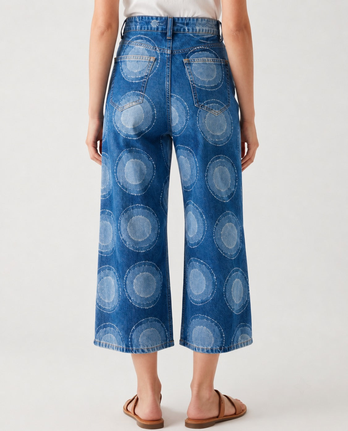 Cactus Bloom Denim RB-BOT24 – Back View – Riley – Denim Blue