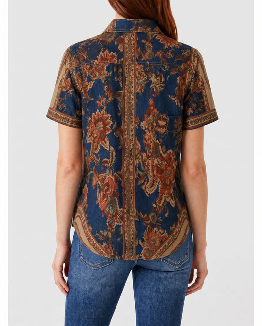 Canyon Wildflower RB-TOP15 – Back View – Riley – navy blue