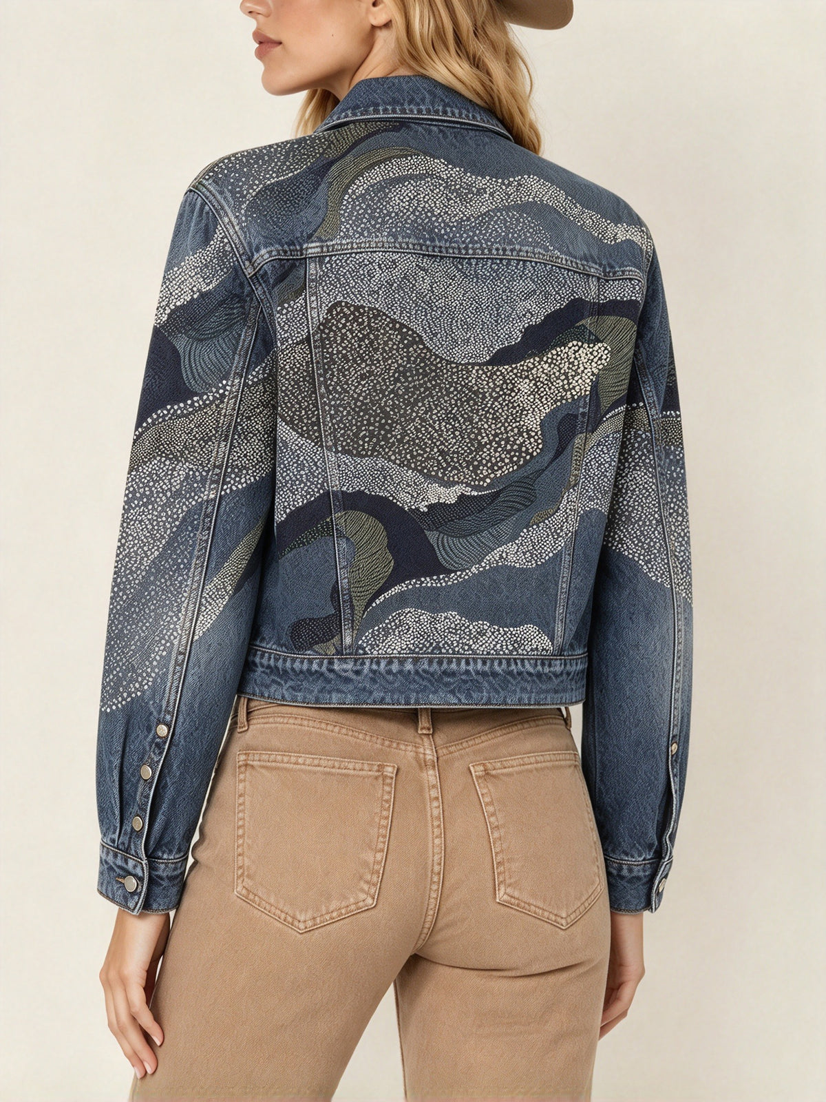 Outlaw Paisley Cropped Denim Jacket