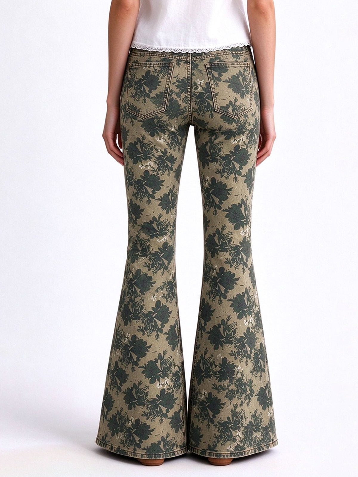 Prairie Sage Bloom Flare Jeans