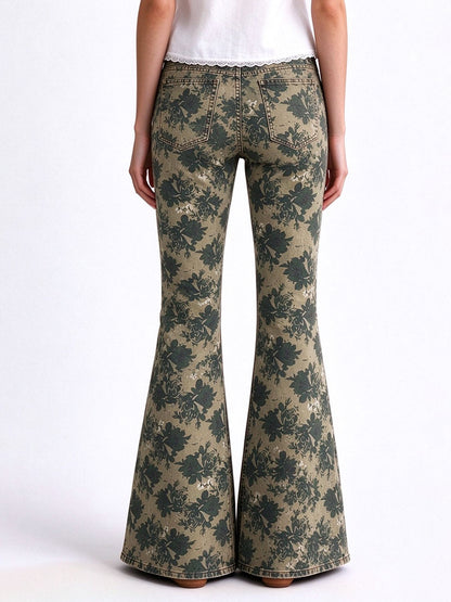 Prairie Sage Bloom Flare Jeans