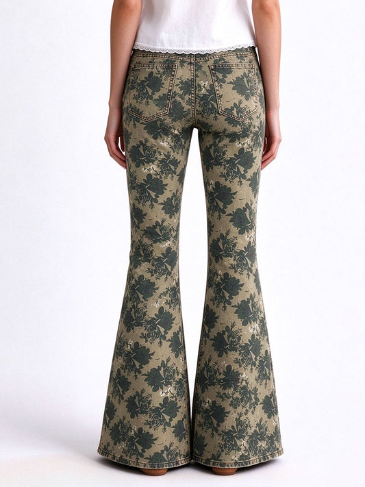 Prairie Sage Bloom Flare Jeans