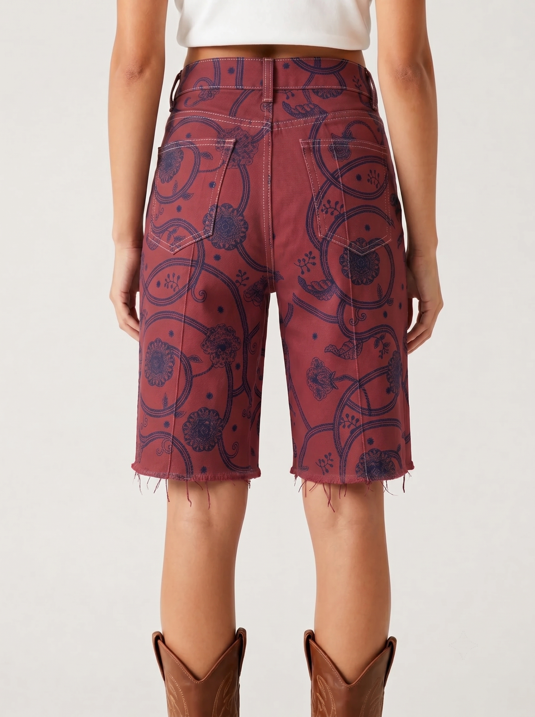 Indigo Wash RB-BOT23 – Back View – Riley – Medium Blue