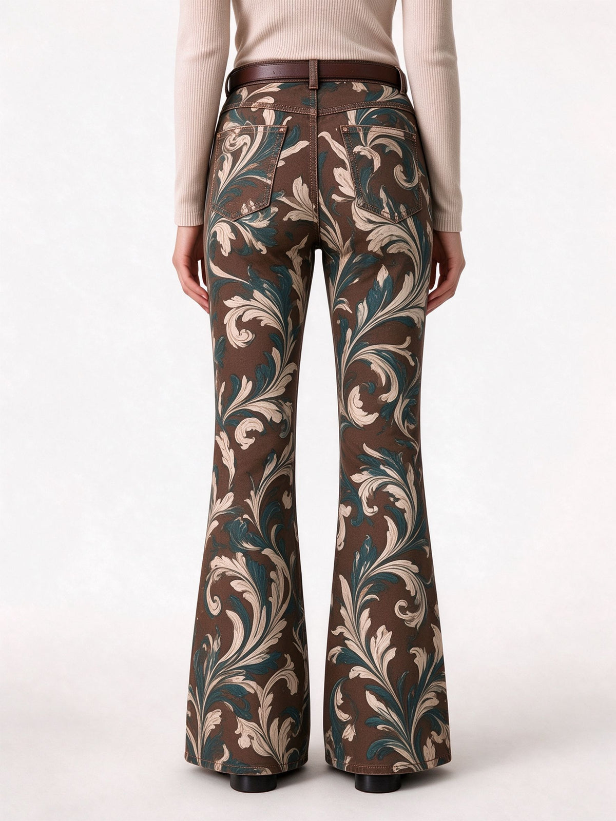 Prairie Baroque Scroll Flare Jeans