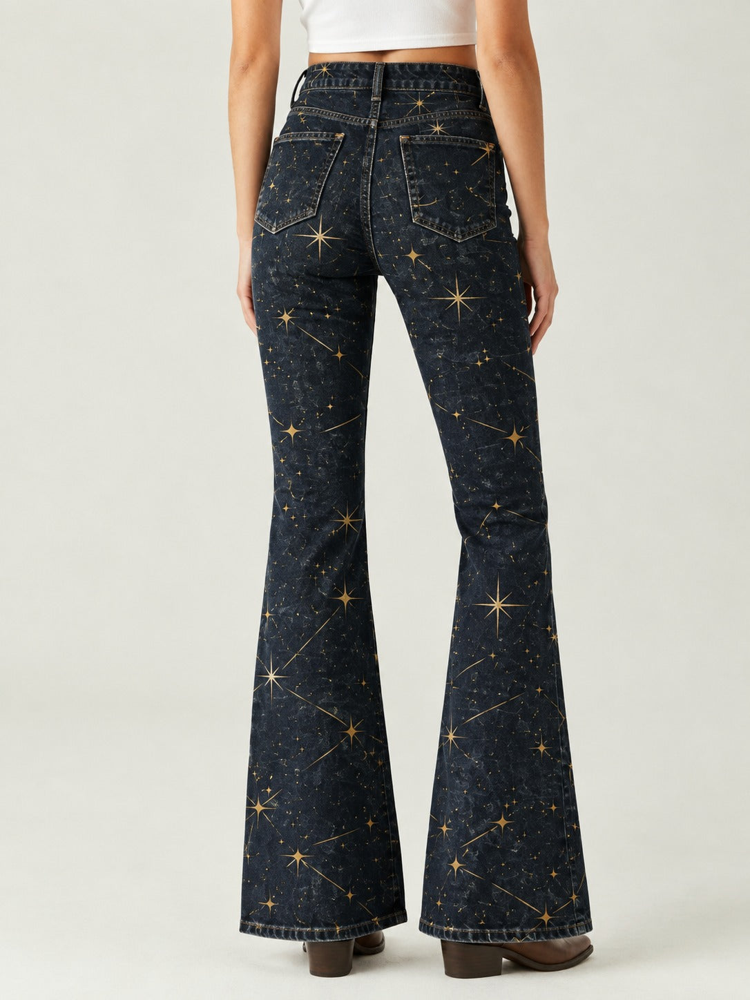 Starlight Range Bootcut Jeans – Back View – Riley – dark indigo