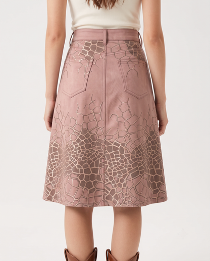 Pink Crackle RB-SKT03 – Back View – Jessie – Pink