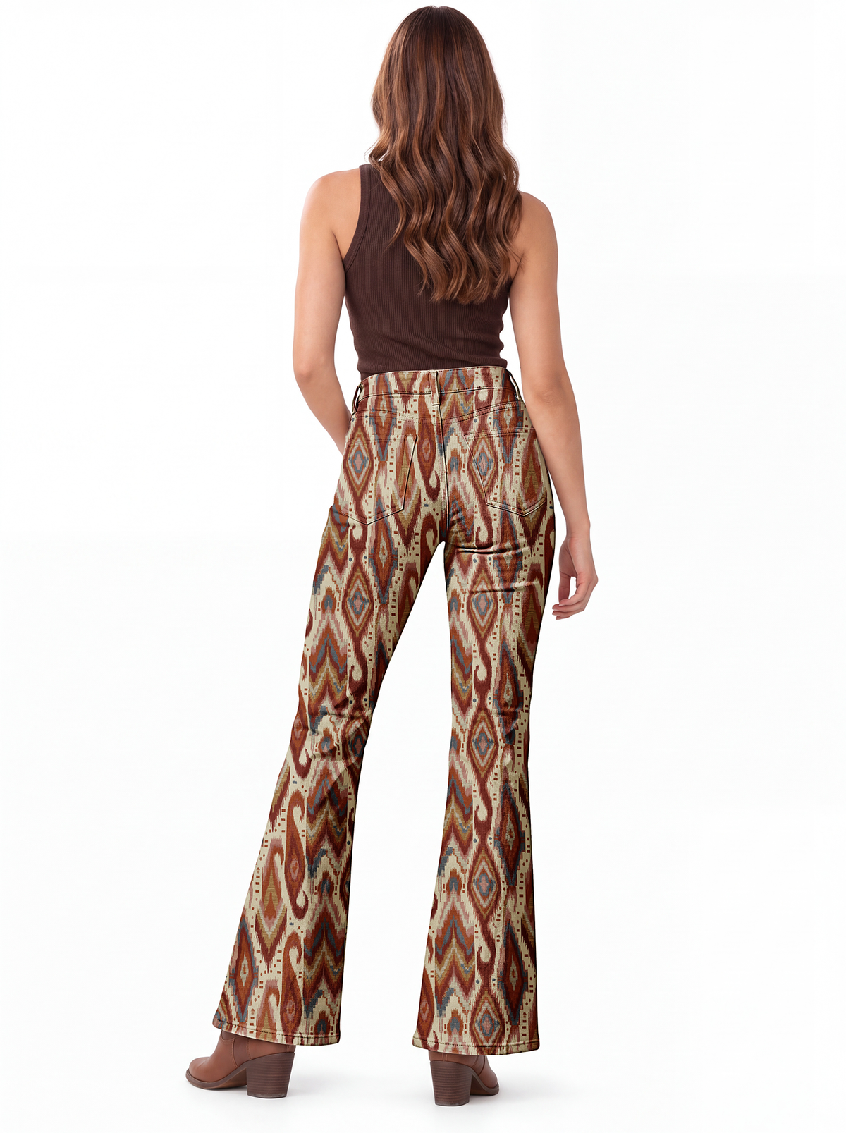 Sundown Saddle Bootcut Jeans – Back View – Riley – Cream